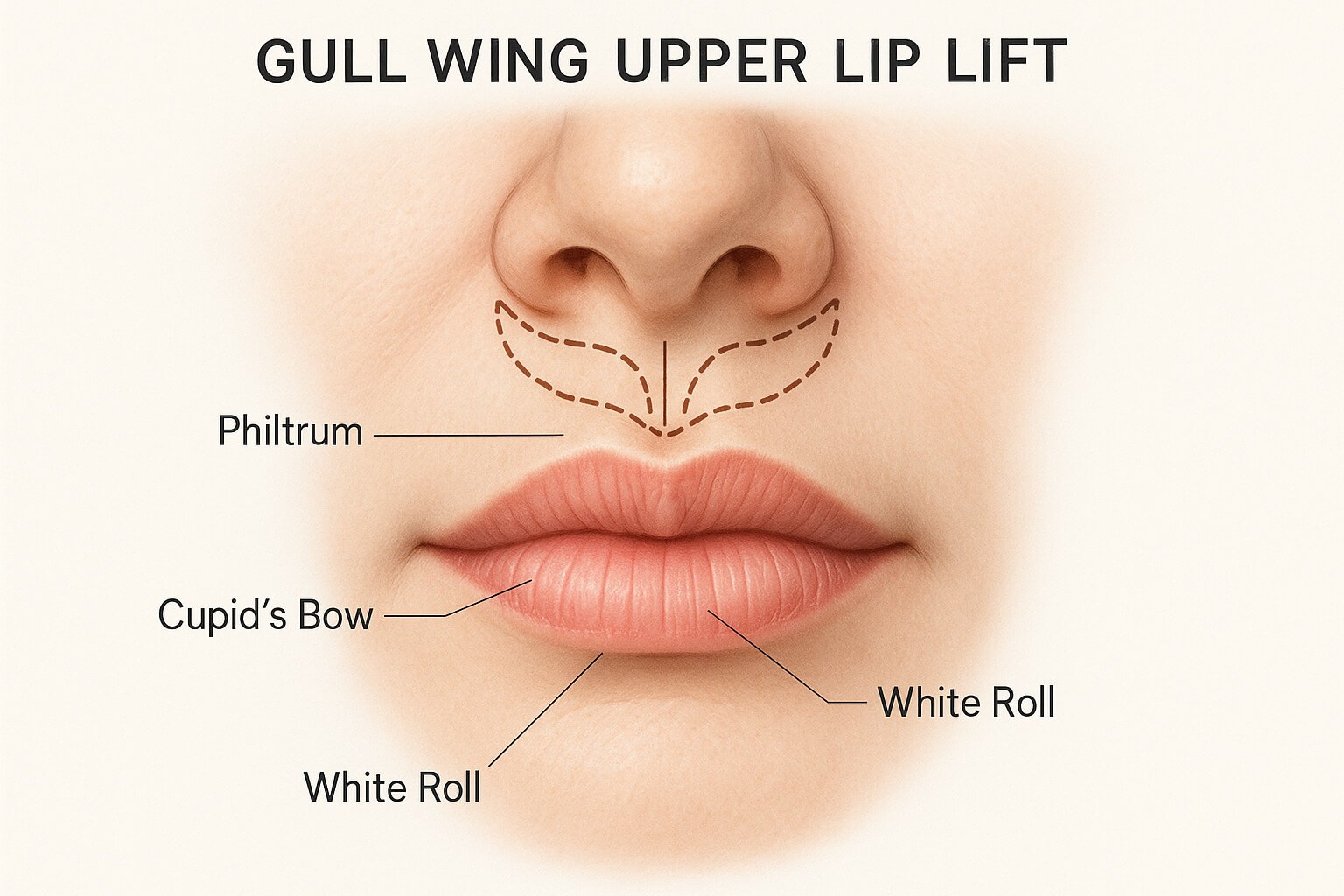 High quality medical illustration of a gull wing u 1763995912905 | pacific sound plastic surgery
